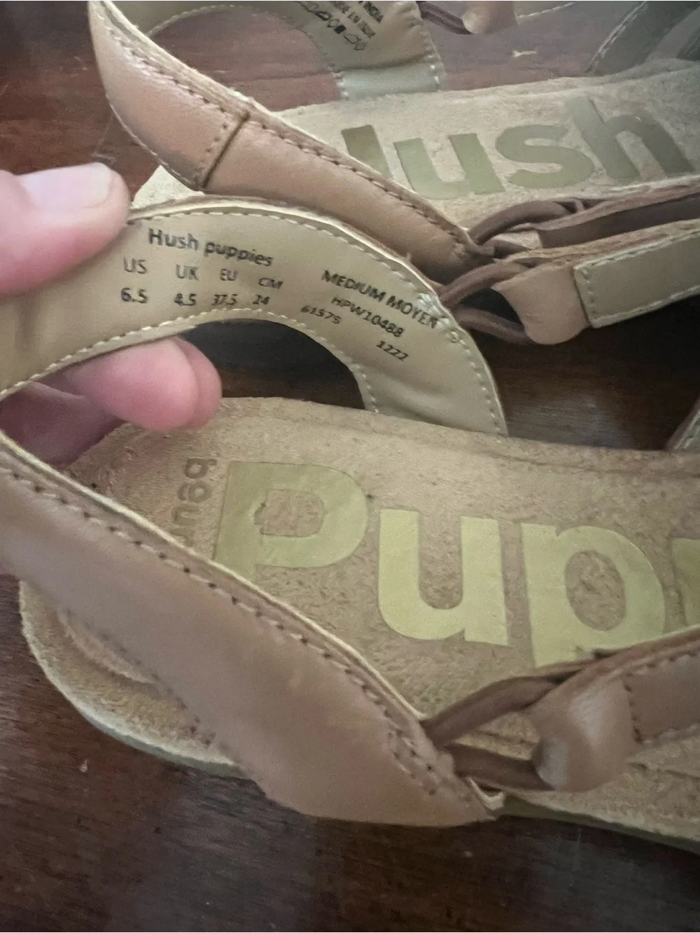 Hush Puppies Woven Slingback Sandals - Tan size 6.5